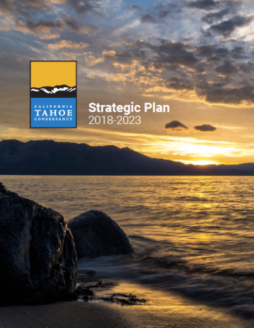 Strategic Plan cover showing sunset